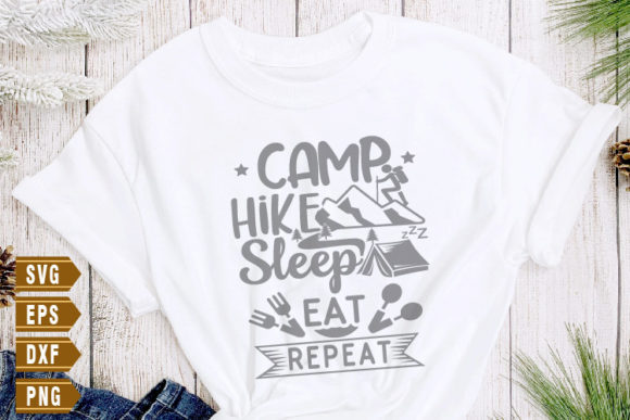 Camp Hike Cook Drink Eat Repeat SVG Graphics for Crafts