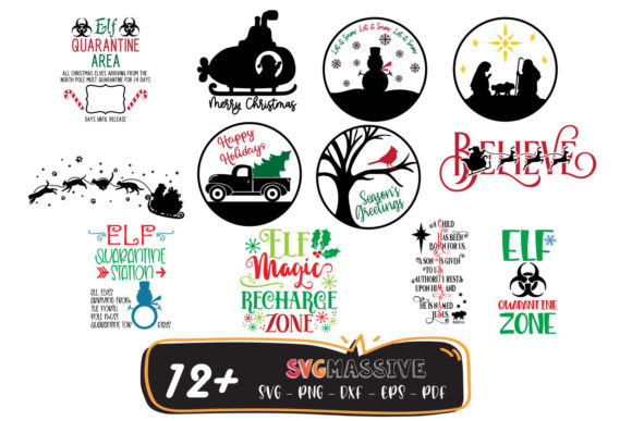 Christmas Decoration Bundle: Graphics for Crafts