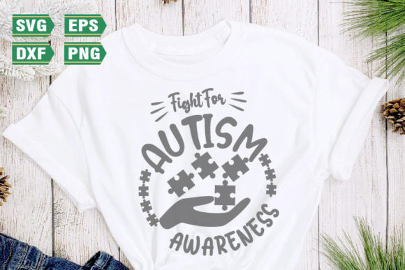 Fight for Autism Awareness SVG Graphics for Crafts