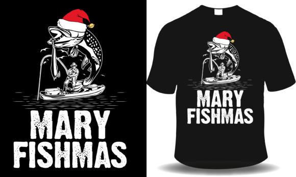 Mary Fishmas Christmas T-Shirt Graphics & T-Shirt Designs