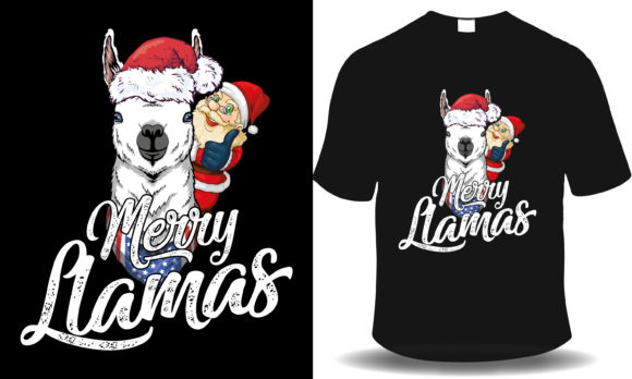 Merry Llamas: Playful Graphics for T-Shirt Designs & Content Publishing