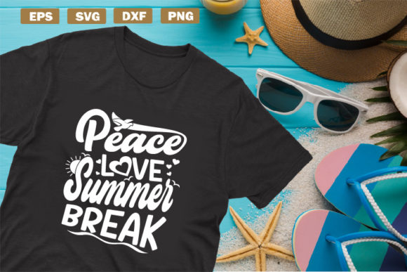 Summer Quotes SVG: Peace Love Summer Graphics for Crafts